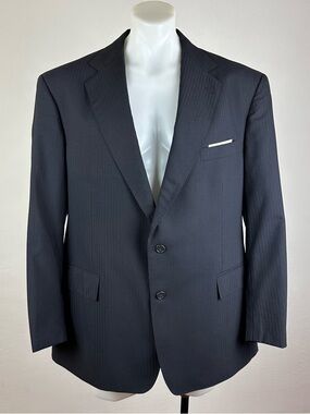 Polo by Ralph Lauren Men's Dark Navy Wool Two-Button Sport Coat